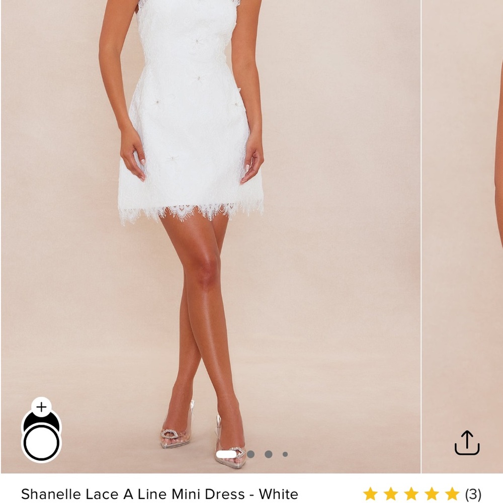 Fashion Nova White Lace Mini Dress